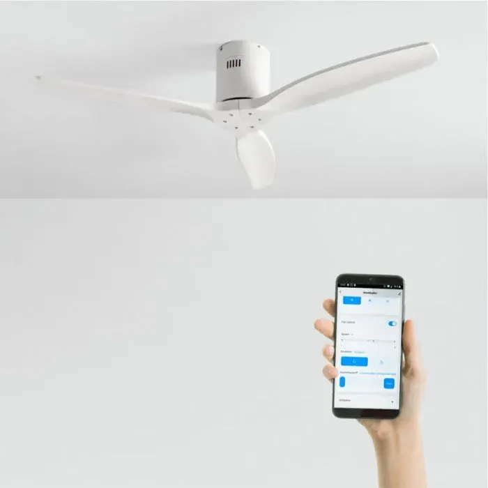 Ventilateur de plafond - Create - Sans lumière - Silencieux - Ø132cm - Blanc