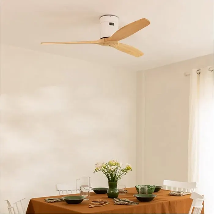 Ventilateur de plafond - Create - Sans lumière - Silencieux - Fonction été/hiver - Télécommande — coloris Blanc