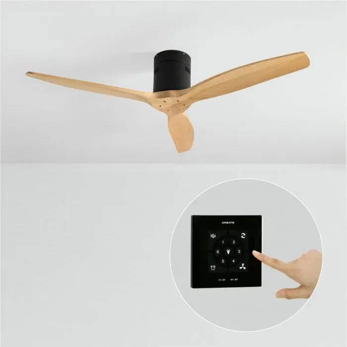 Ventilateur de plafond - Create - Sans lumière - Silencieux - Moteur DC 40W - 6 vitesses