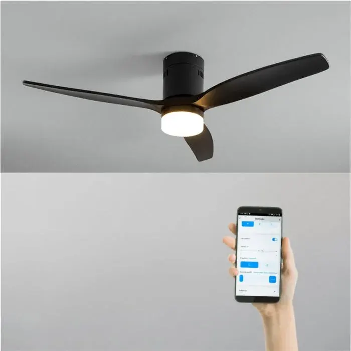 Ventilateur de plafond - Create - WIND CALM NATURAL WOOD - Silencieux - Bois - LED 18W