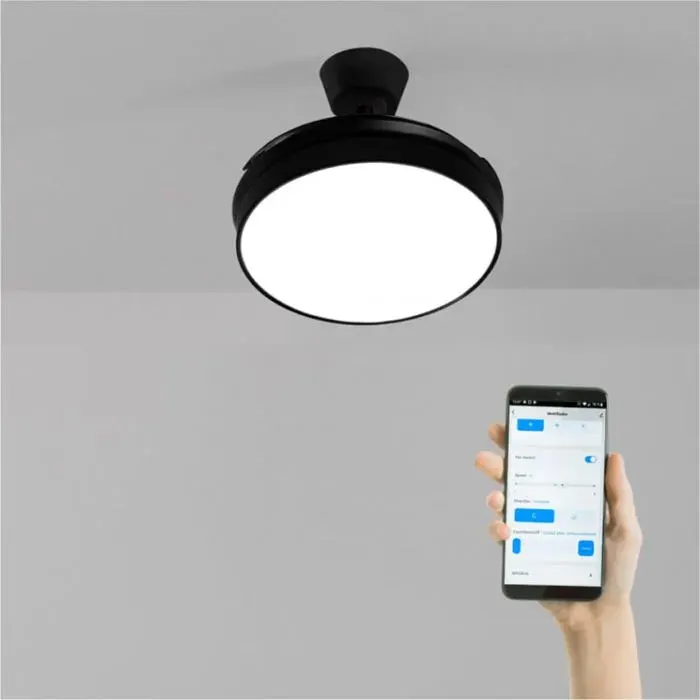 Ventilateur de plafond - Create - WIND CLEAR - Silencieux - Pales rétractables - LED