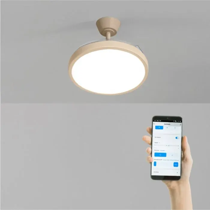 Ventilateur de plafond - Create - WIND CLEAR STUDIO - Silencieux - Pales rétractables - LED