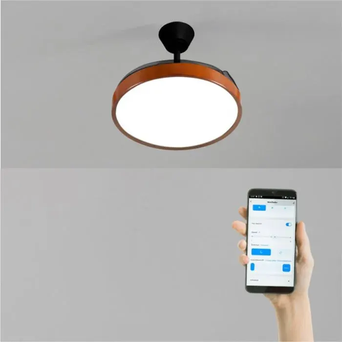 Ventilateur de plafond - Create - WIND CLEAR STUDIO - Silencieux - Pales rétractables - LED