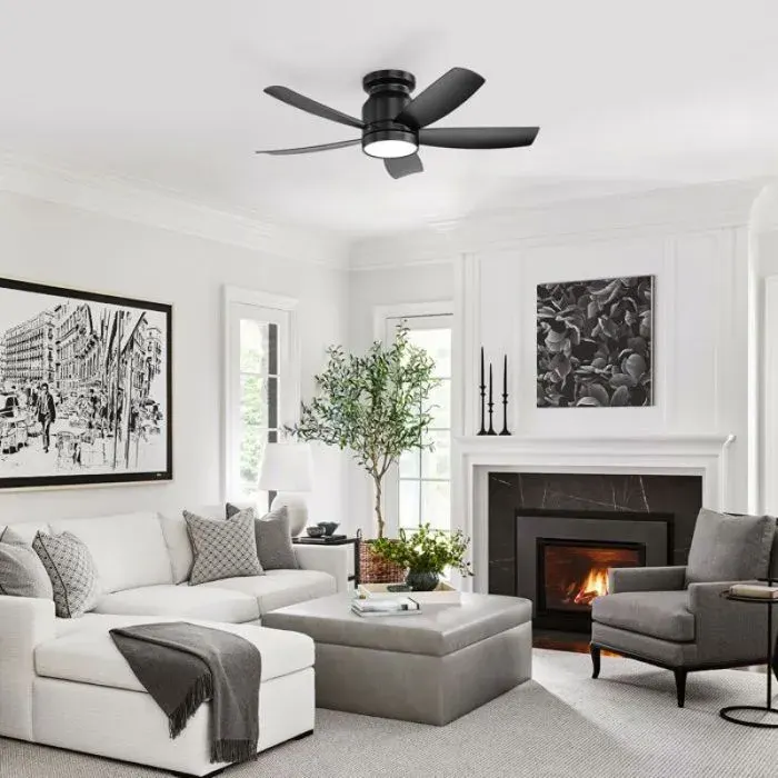 Ventilateur de plafond de 106 cm avec éclairage LED 18 W télécommande 5 pales