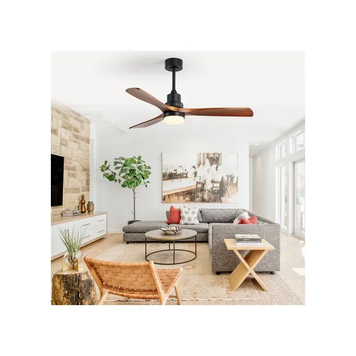 Ventilateur de plafond de 52 pouces avec lumière 6 vitesses télécommande moteur à courant continu réversible
