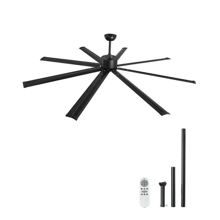 Ventilateur de Plafond - DUOKU - FR25052NL-84 - 6 Vitesses - 8 Pales en Aluminium - Moteur Réversible
