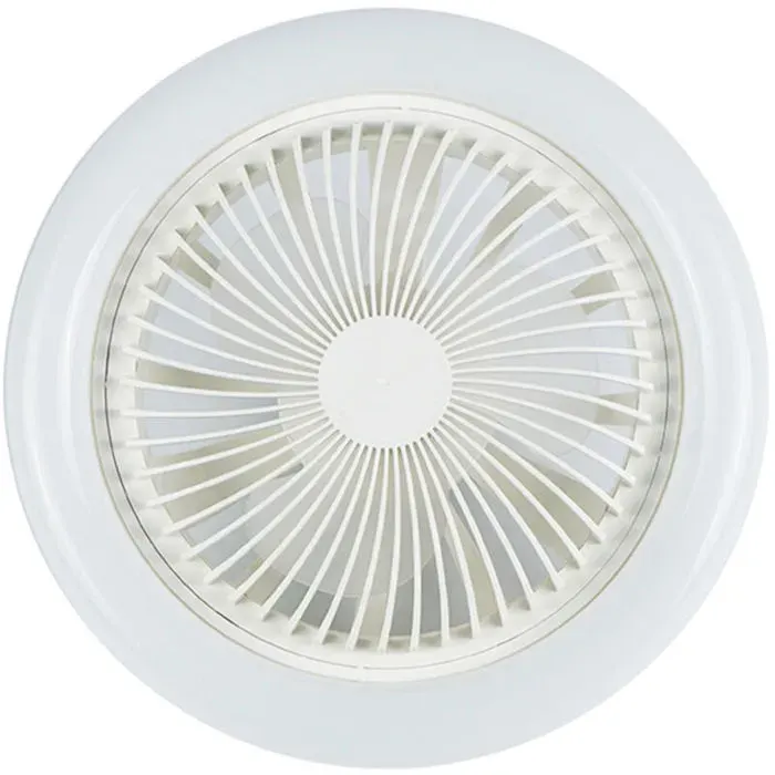 Ventilateur de plafond E27 à 3 vitesses – Abat-jour acrylique – Circulation dair – Température de couleur 6500K