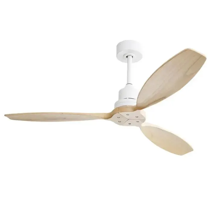 Ventilateur de plafond - EXTRALINK - Nature Pure 52 Smart WiFi - 132 cm - Pales bois naturel - WiFi TUYA télécommande