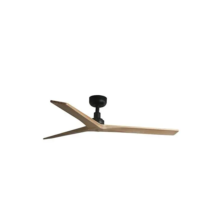 Ventilateur de plafond - FARO BARCELONA - KLIM M - Ø125 cm - Pales chêne clair - Moteur DC télécommande