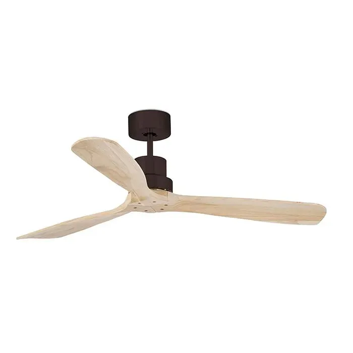 Ventilateur de plafond - FARO BARCELONA - LANTAU DC 33562DC - Ø132 cm - Pin marron - Moteur DC 6 vitesses