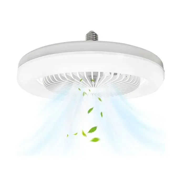 Ventilateur de Plafond fermé avec Lumière 10 Lampe E27 ventilateurs de plafond silencieux 30W3 Modes FonctionnementVentilateur