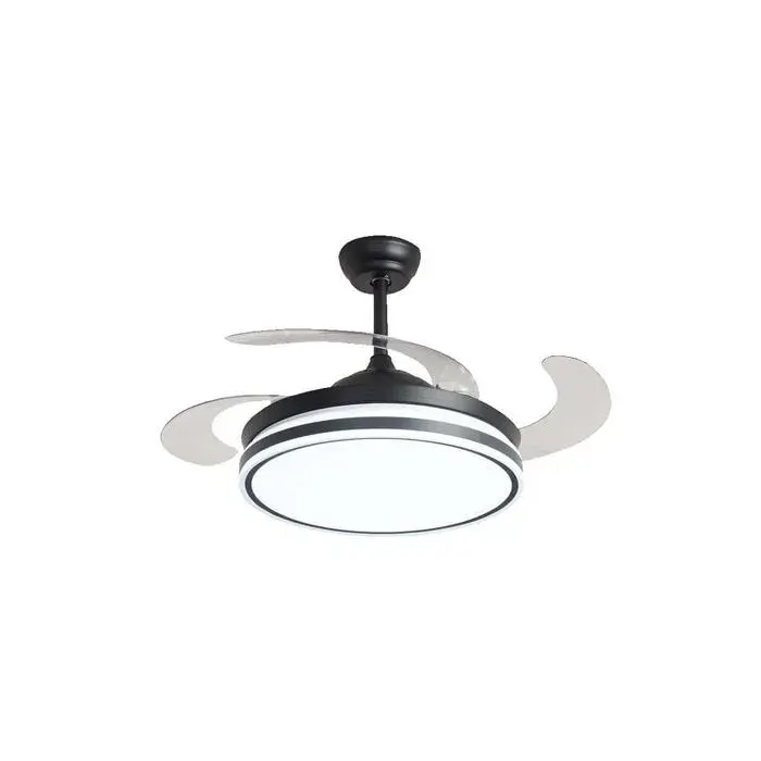 Ventilateur de plafond Ganuwa avec éclairage LED et télécommande - Mécanisme innovant de pliage et de dépliage des pales [60 W).