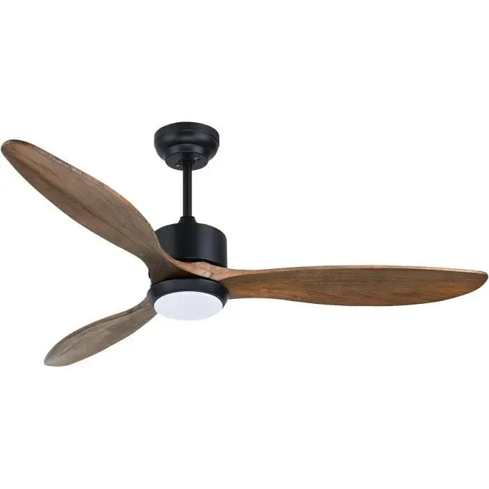Ventilateur de plafond - GENERIC - Ovlaim - Éclairage intégré - Télécommande mémoire - 6 vitesses minuterie 148h