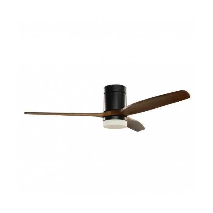 Ventilateur de Plafond - GRUNKEL - 132cm - Bois Foncé - 6 Vitesses - Éclairage LED