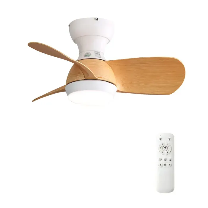 Ventilateur de plafond - HIBA - 23 pouces (58 cm) - Moteur DC silencieux réversible - LED 3 couleurs 18W - 6 vitesses & télécommande