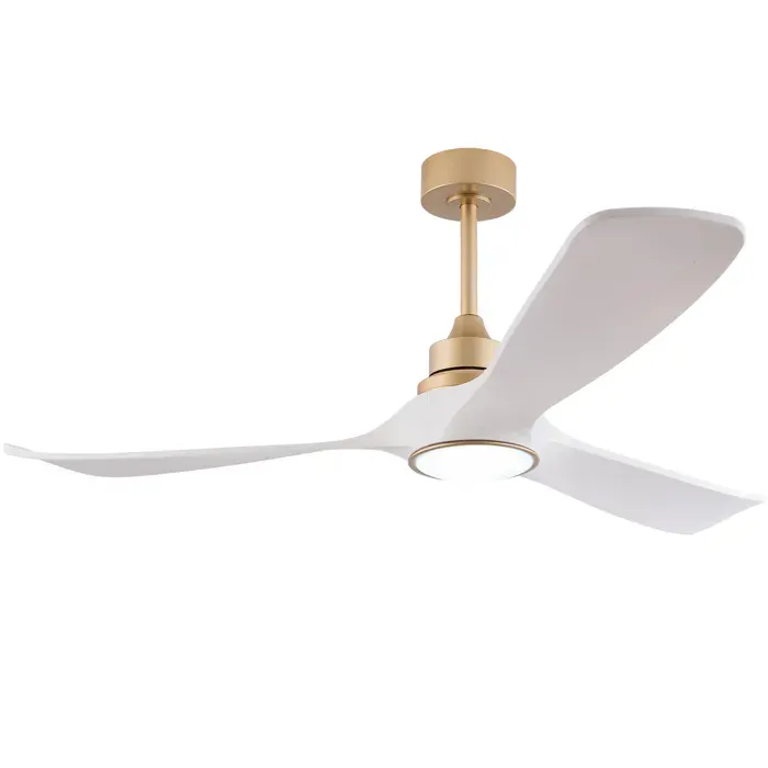 Ventilateur de Plafond - HIBA - 52 (132 cm) - LED dimmable 3 températures - 6 vitesses réversibles - Télécommande Moteur DC