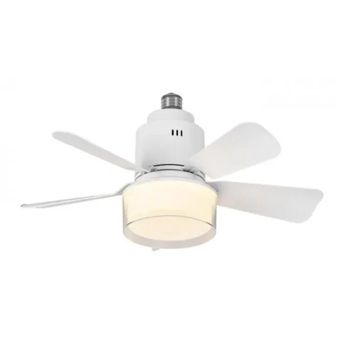 Ventilateur de plafond intelligent 2-en-1 LED E26 E27 avec télécommande installation facile multi-modes éclairage éco-énergétique