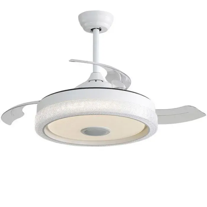 Ventilateur de plafond invisible moderne de 42 pouces 3 pales ABS télécommande moteur à courant continu r VENTILATEUR DE PLAFOND