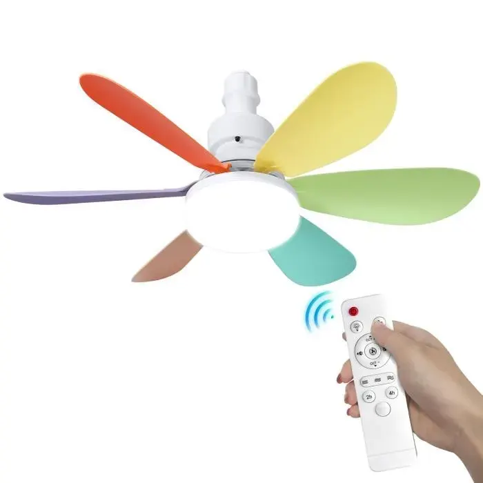 Ventilateur de plafond - JOULLI - 30W - 3 vitesses - télécommande - 3 modes déclairage
