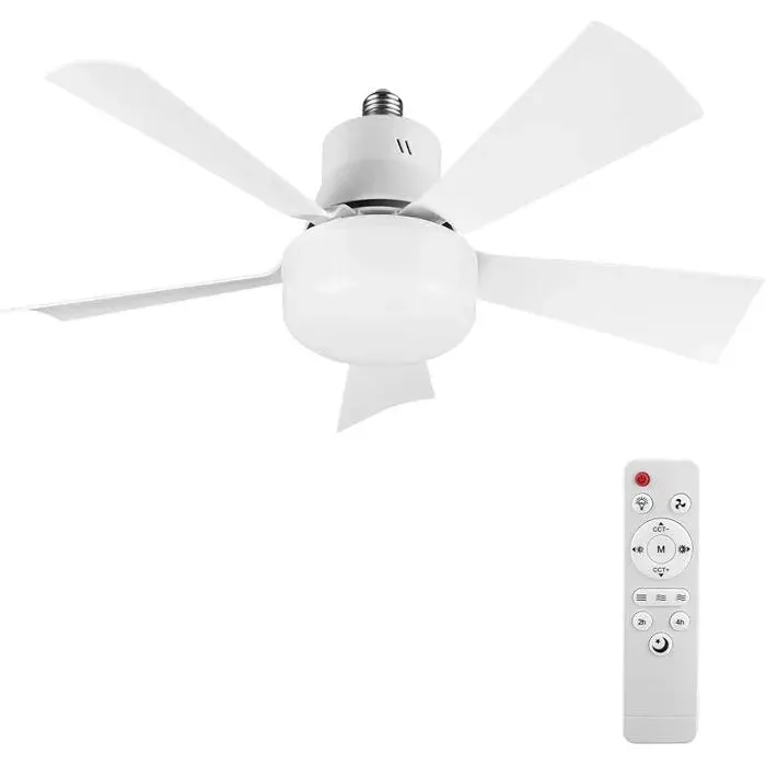 Ventilateur de Plafond - JYT - 40 W - 5 Pales - 3 Vitesses - E27/E26 Lampe de Ventilateur - Silencieux VENTILATEUR DE PLAFOND