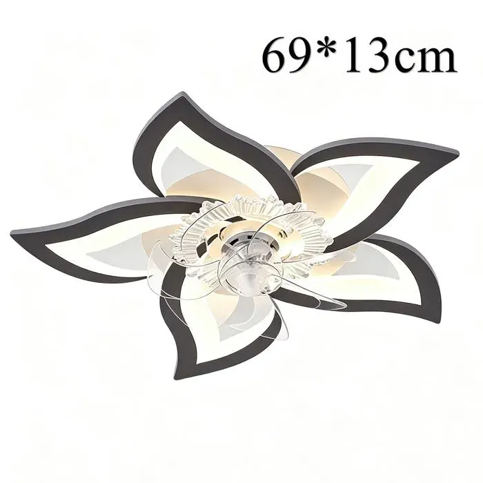 Ventilateur de plafond lampe de plafond LED intensité variable Ventilateur de Plafond à LED 6 Vitesses Silencieux et Télécommande