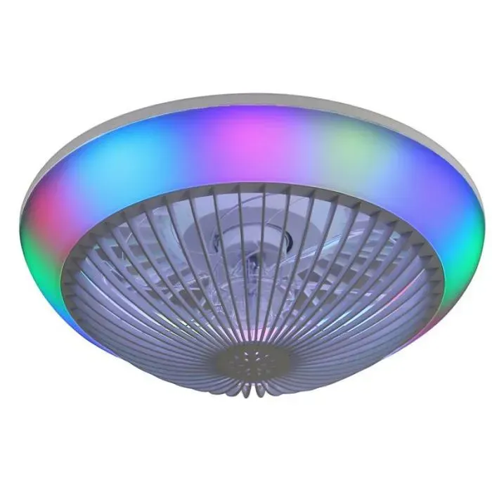 Ventilateur de plafond LED - 15 pouces - Lumière LED RGB - Contrôle par application - Pales transparentes - VENTILATEUR DE PLAFOND