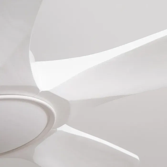 Ventilateur de plafond LED 42 pouces EVRYAE 5 pales bois télécommande blanc 3CCT