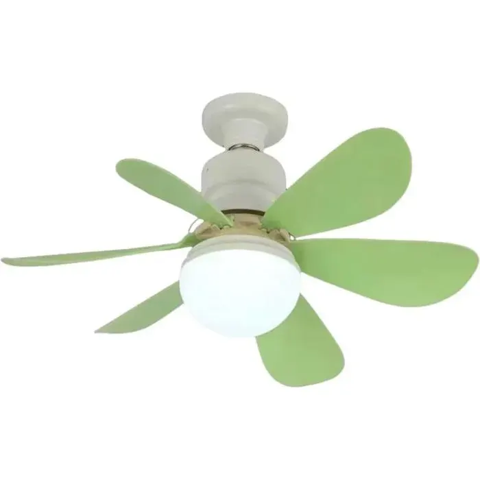 Ventilateur de Plafond LED avec Télécommande 3 Vitesses et 3 Couleurs Réglables pour Chambre et Salon Vert