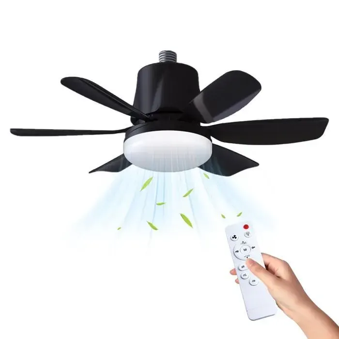 Ventilateur de Plafond LED avec Télécommande 30W 3 Vitesses Lumières à Intensité Variable Silencieux pour Chambre à Coucher et Salon