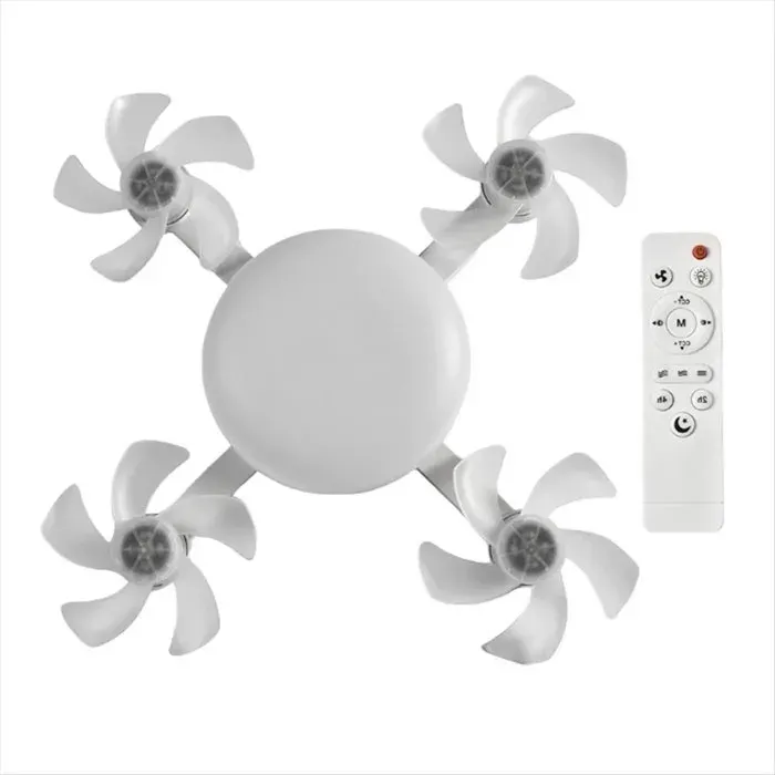 Ventilateur de Plafond LED E27 avec Télécommande et Variateur DIntensité 60 W en Forme de Drone