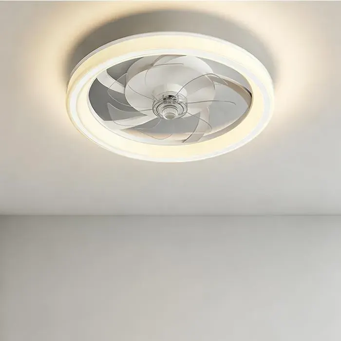 Ventilateur de plafond LED simple style moderne convenant aux chambres cuisines et salons