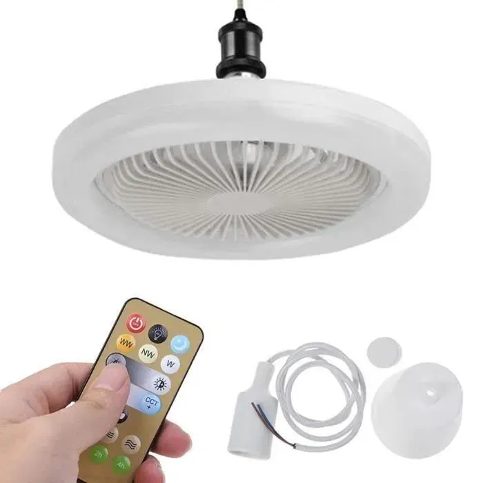 Ventilateur de Plafond LED - SURENHAP - 30W - Silencieux - Lumière Blanche - 3 Vitesses