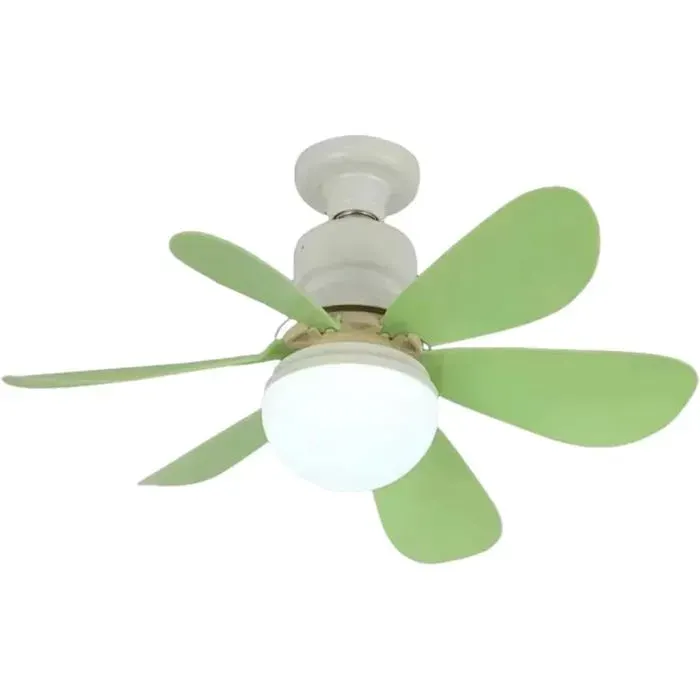 Ventilateur de Plafond LED Télécommande – 3 Vitesses 3 Couleurs Dimmable – pour Appareil Chambre Salon – vert