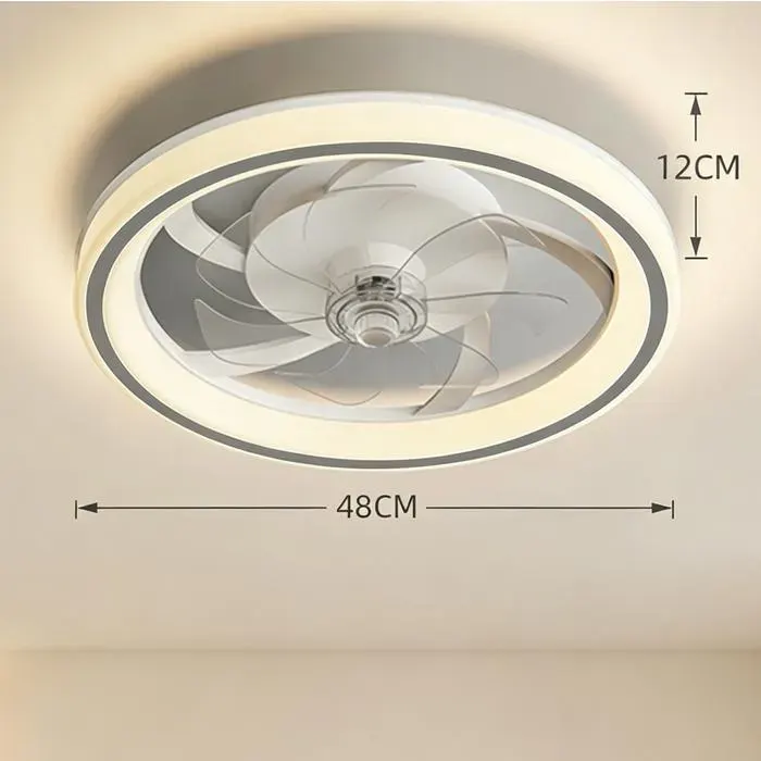 Ventilateur de plafond LED télécommande Ventilateur de plafond en forme de fleur 6 vitesses convient aux salons et aux chambres