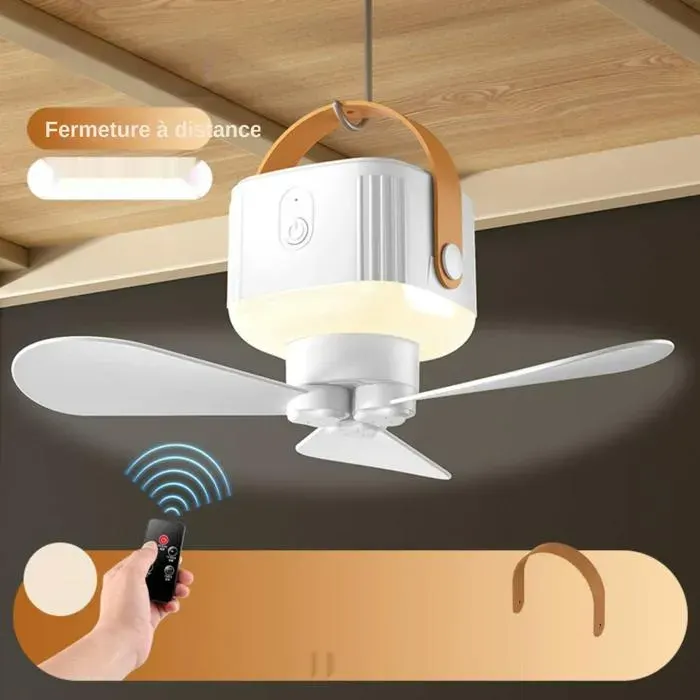 Ventilateur de plafond LED3 vitesses 3 niveaux de luminosité télécommande incluse alimentation sur secteur 23 × 91 cm,Blanc