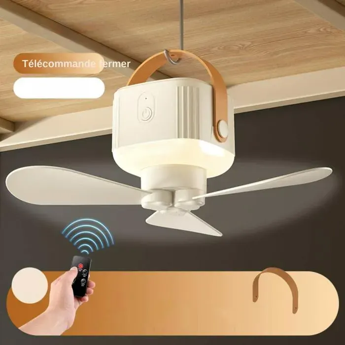 Ventilateur de plafond LED3 vitesses 3 niveaux de luminosité télécommande incluse alimentation sur secteur 23 × 91 cm
