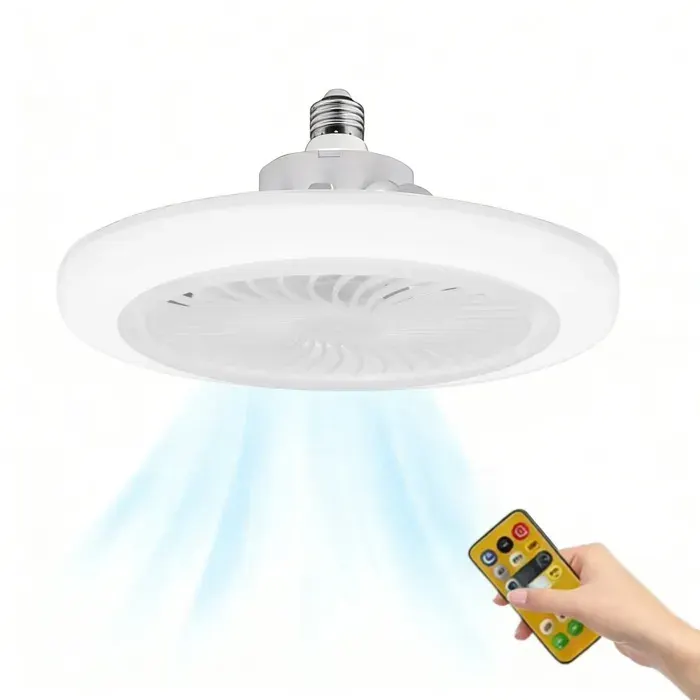 Ventilateur de Plafond Lumière Ventilateur de Plafond Électrique avec 3 Couleurs 3 Vitesses Dimmable Silencieux pour Chambre Salon