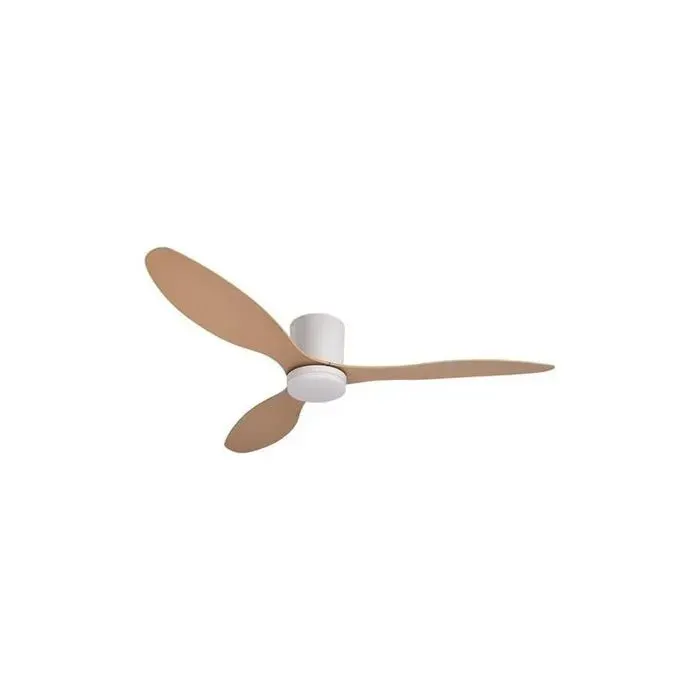 Ventilateur de plafond - Moteur DC silencieux Lumière LED 24W 3 tons - Salon ou chambre - Blanc 65cm