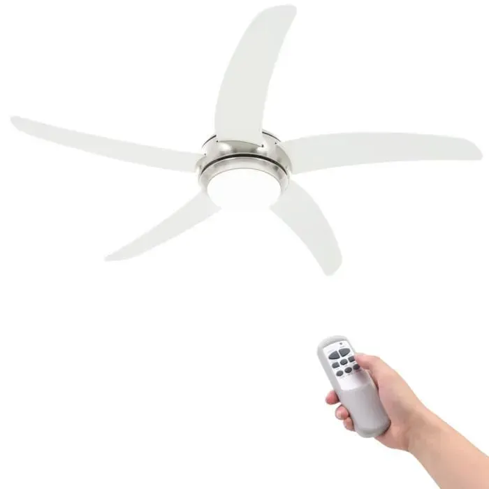 Ventilateur de plafond - Nickel - MAF738171 - 128 cm - 115 W - Télécommande incluse