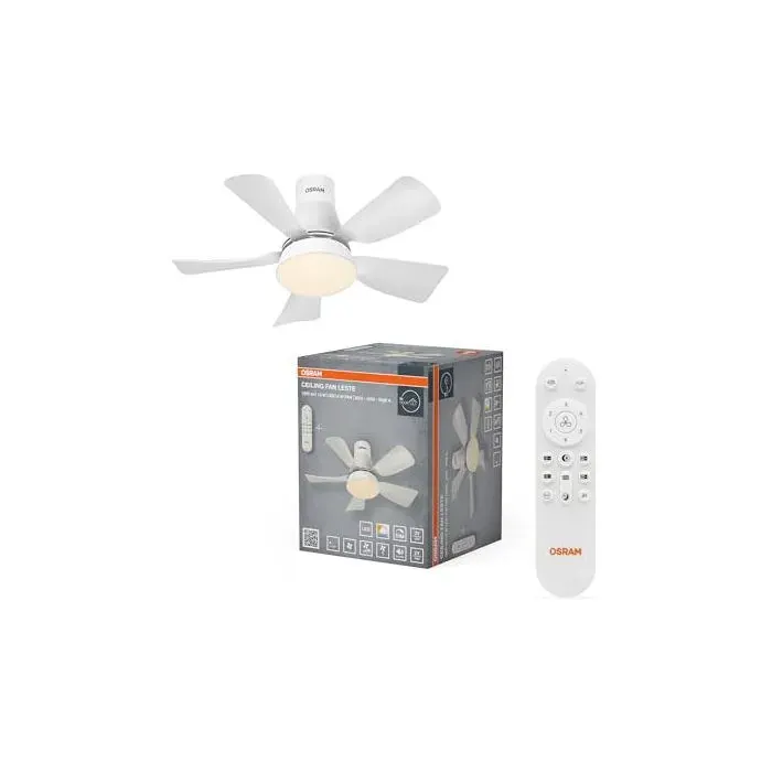 Ventilateur de plafond - OSRAM - 44 cm - LED dimmable - Télécommande - Température de couleur réglable