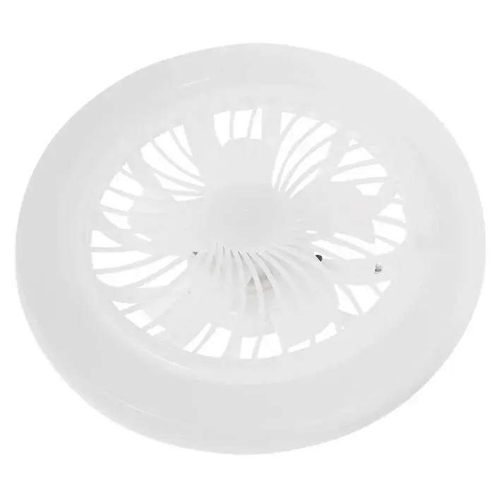 Ventilateur de plafond petit ventilateur avec lumière plafonnier de chambre à coucher lampe de ventilateur de plafond éclair — coloris Blanc