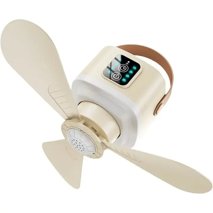 Ventilateur de plafond portable - TANDE - Modèle portable - LED intégrée - 4 vitesses - Intérieur & extérieur