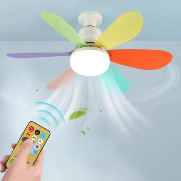 Ventilateur de plafond - PRUMYA - 30W - 3 vitesses - Télécommande - Lumières LED