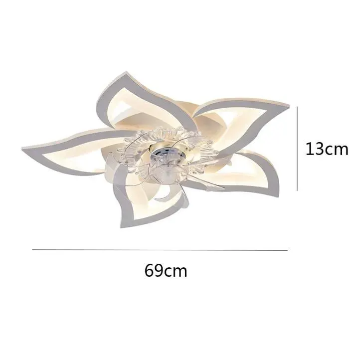 Ventilateur de Plafond - PRUMYA - 50W - Télécommande - 3 Températures de Couleur - 6 Vitesses