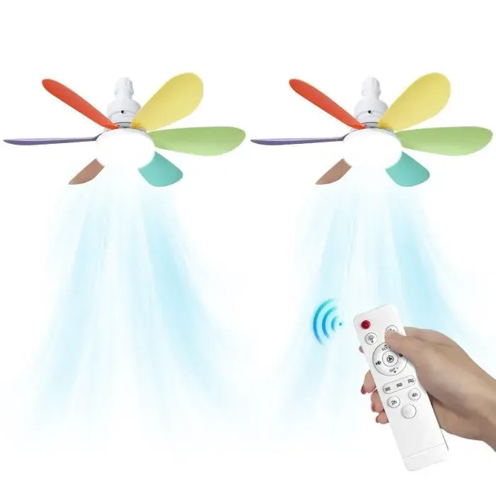 Ventilateur de Plafond - PRUMYA - Télécommandé - 30W LED - 3 Vitesses - Silencieux