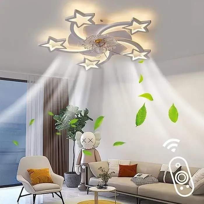 Ventilateur de Plafond - RUMOCOVO - O-16 - Dimmable LED - 6 Vitesses - Télécommande et Application