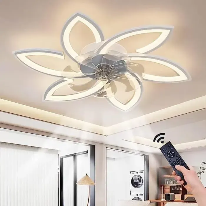 Ventilateur de plafond - RUMOCOVO - Q-8 - Éclairage LED - Télécommande - Moderne