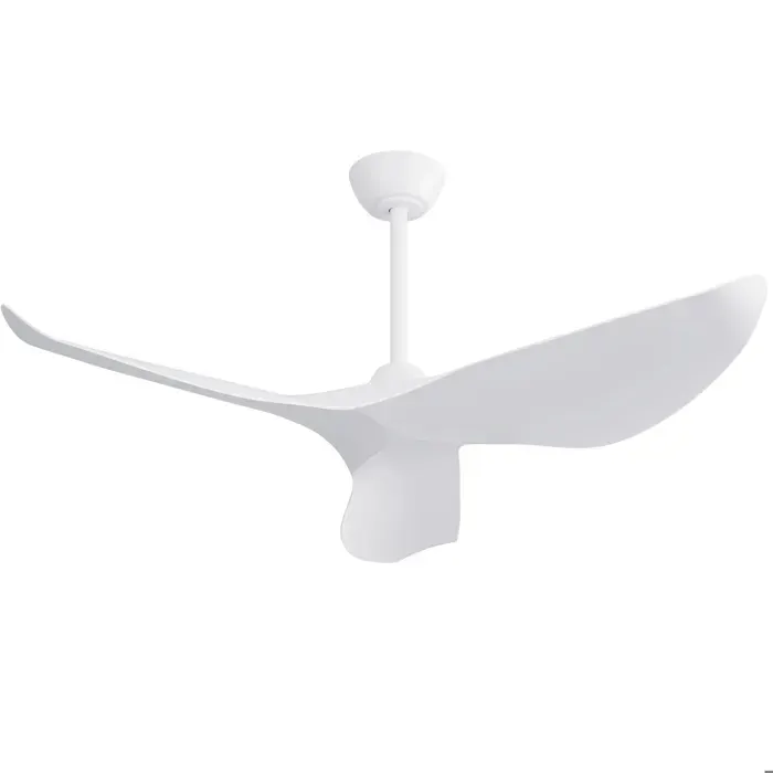 Ventilateur De Plafond sans éclairage 38 Pouces 6 vitesses moteur DC réversible télécommande blanc mat
