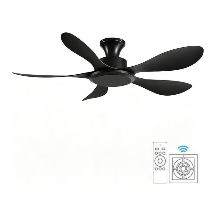 Ventilateur de Plafond sans Lumière 102 cm Rétro 6 Vitesses avec Minuterie Grand Débit dAir