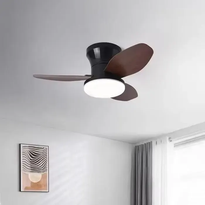 Ventilateur De Plafond Silencieux À LED Pour Bureau Salon Chambre 220V Puissance 48W Modèle Compact